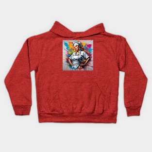 Colorful Design of a Proud Female Chef Kids Hoodie